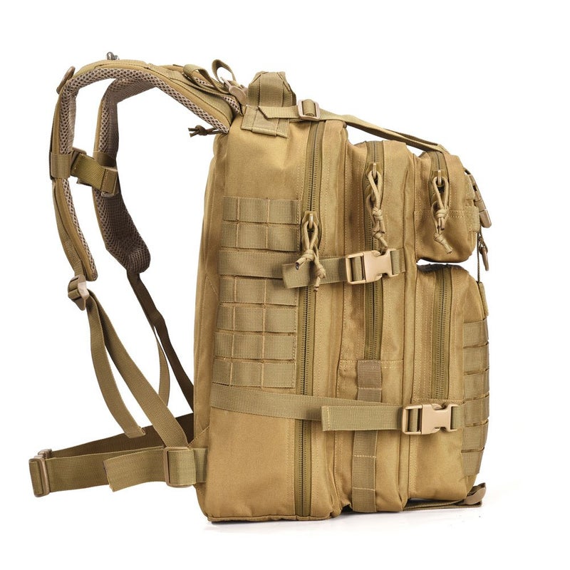REEBOW GEAR Tactical Backpack for Men Army Molle Military Style Assault Pack Bug Bag Backpacks Daypack (34L Tan) - Image 4